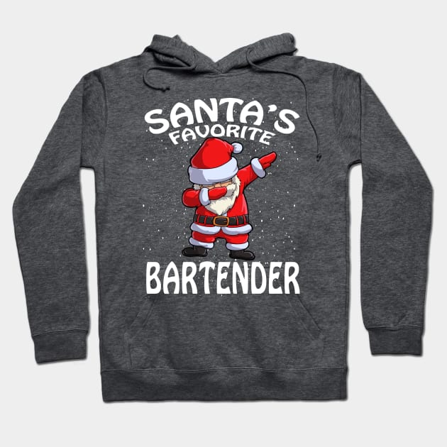 Santas Favorite Bartender Christmas Hoodie by intelus